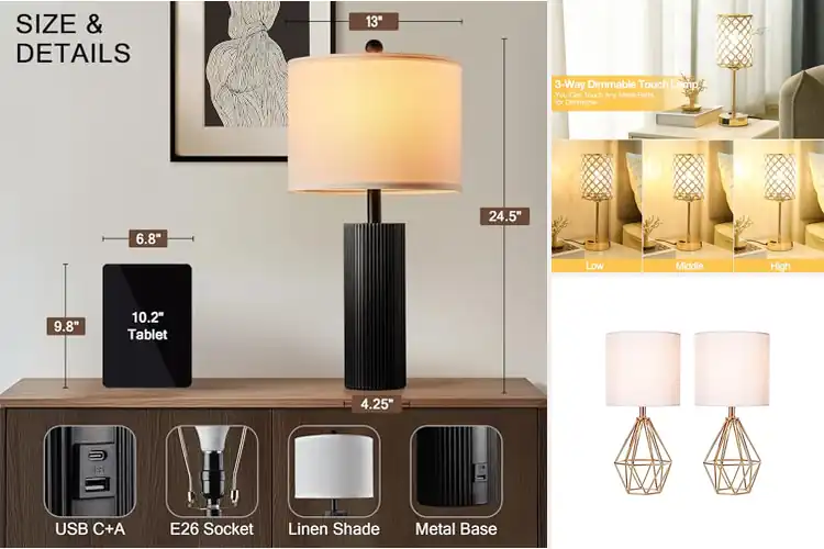 Detailed view of Best Art Deco Lamp Sets: Top 10 Picks to Elevate Your Space