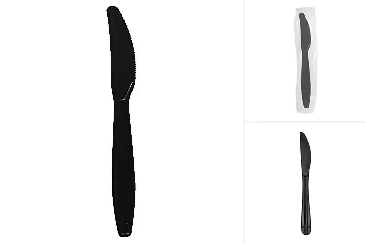 Detailed view of Best Black Disposable Knives For Cafes