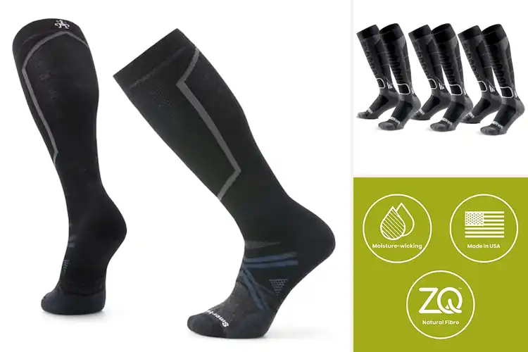 Detailed view of Best Full Cushion Ski Socks