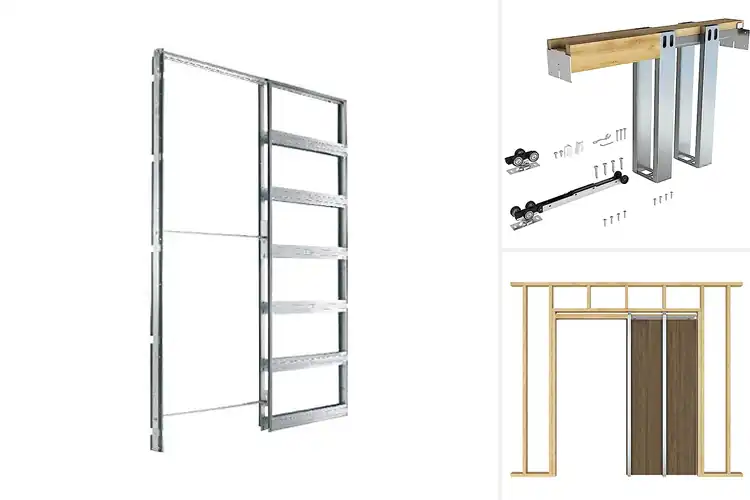 Detailed view of Best Galvanized Steel Pocket Door Frames
