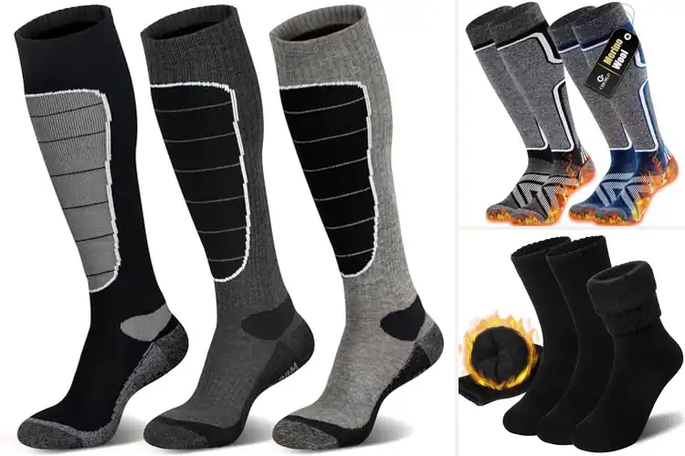Detailed view of Best Insulated Ski Socks