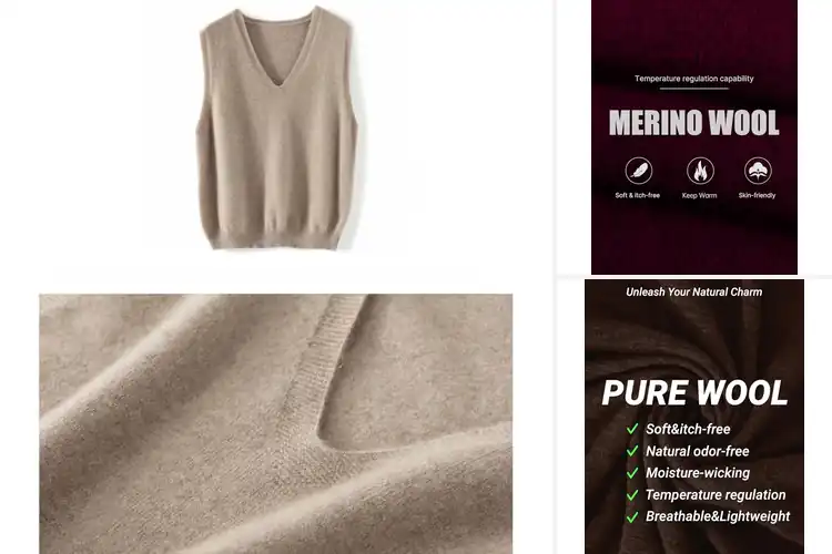 Detailed view of Best Merino Wool Vests