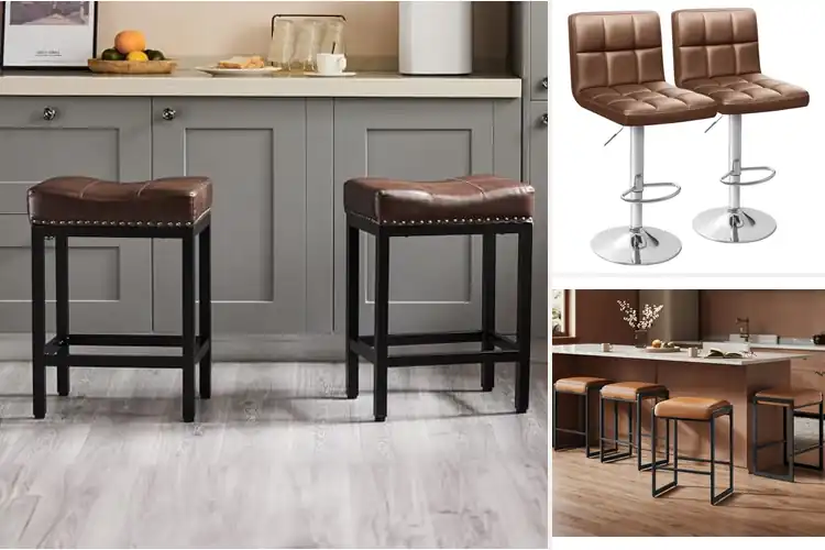 Detailed view of Best PU Leather Stools