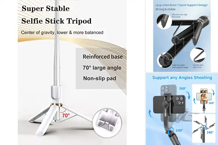 Detailed view of Best Selfie Tripod With Wireless Remote