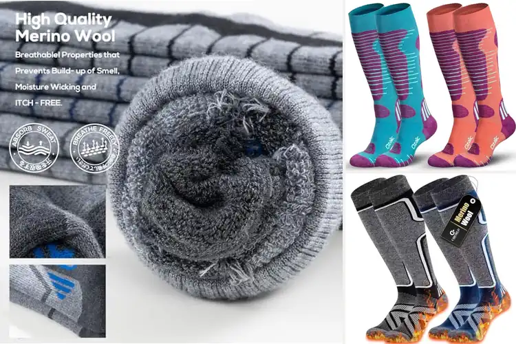Detailed view of Best Size Range Ski Socks For Family