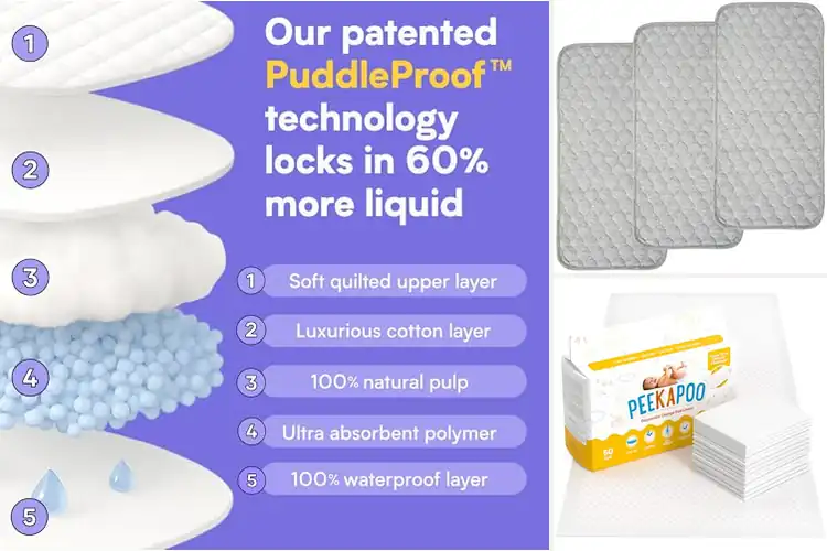 Detailed view of Best Soft Absorbent Changing Pad Liners