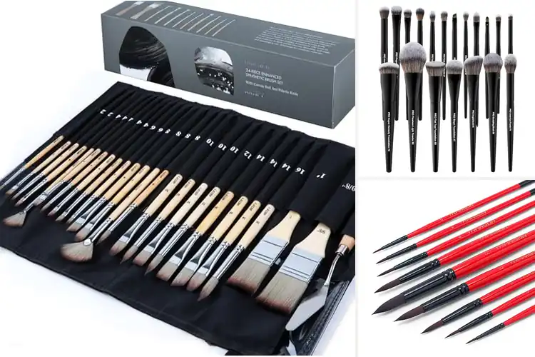 Detailed view of Best Synthetic Brush Collections