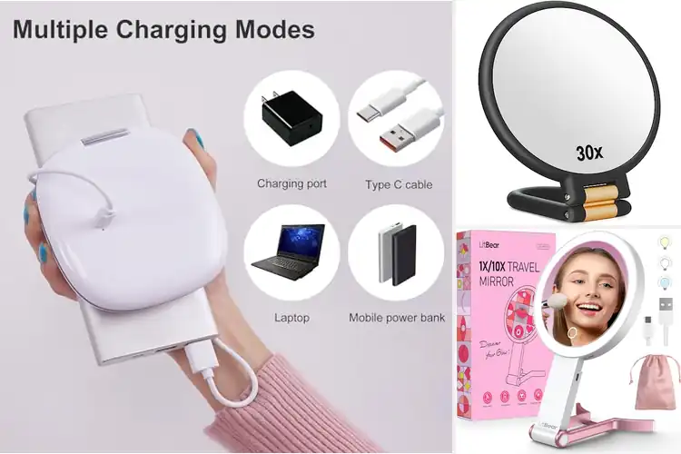 Detailed view of Best Travel Hand Mirror Light Weight