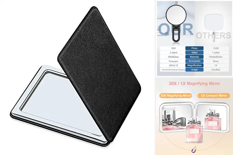 Detailed view of Best Travel Sized Hand Mirror