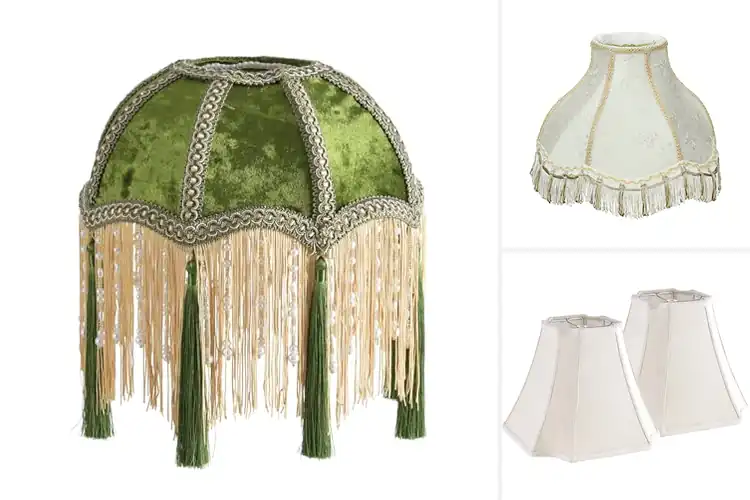 Detailed view of Best Vintage Fabric Shade Lamps
