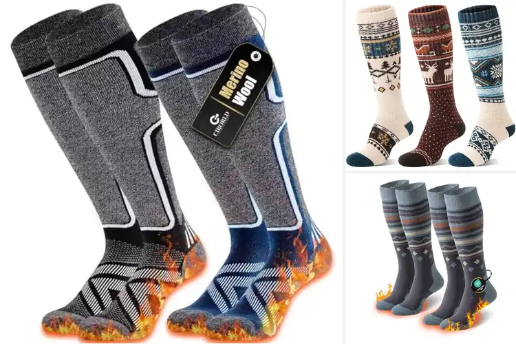 Detailed view of Best Warm Merino Ski Socks